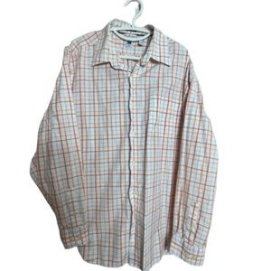 Gap men’s XL plaid button down in orange